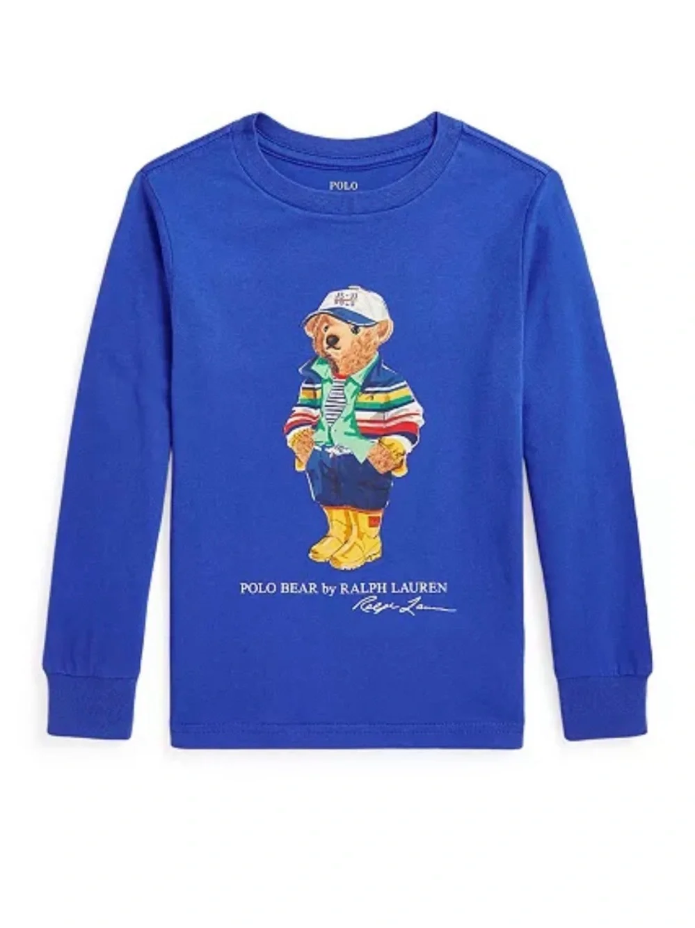 Ralph Lauren Little Boys Polo Bear Cotton Jersey Long-Sleeve Tee
